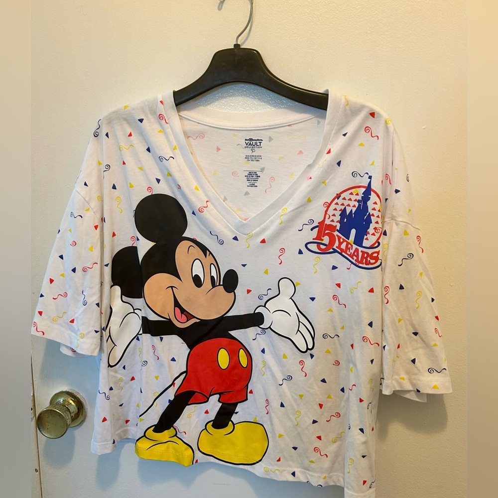 Disney World 15th Anniversary cropped shirt